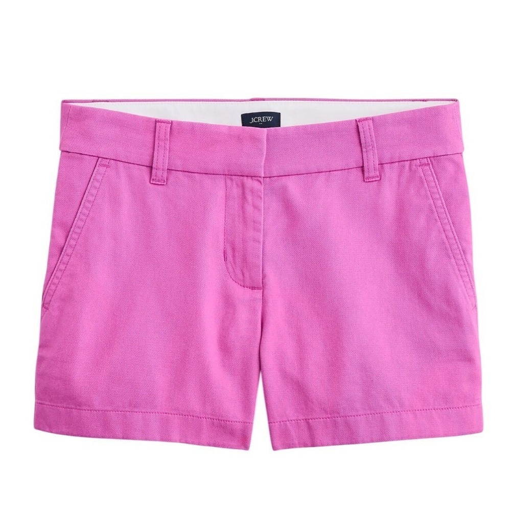 NWT J. Crew Women 3.5" Classic Chino Short Size 12 Vintage Fuchsia Preppy Summer